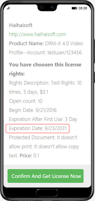 Expiration after first use