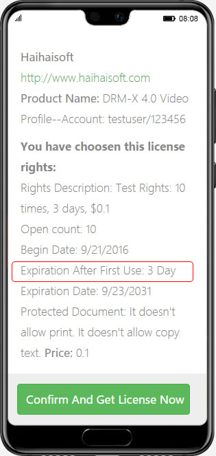 Begin Date License Settings