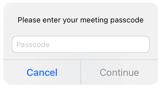 HHMeet iOS passcode